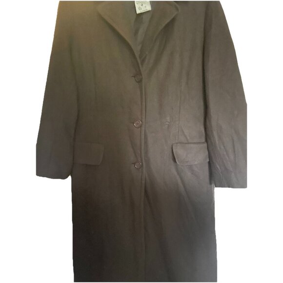 Harve Bénard Brown Wool Winter Peacoat Women's Size Medium Classic Coat - Picture 4 of 6